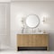 James Martin Vanities Hudson 60in Single Vanity, Light Natural Oak w/ 3 CM Arctic Fall Top 435-V60S-LNO-3AF - alternate 1